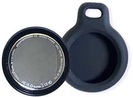 QCOQ Buscador de Objetos Bluetooth, Radio búsqueda 60m,Google Smart Home, Busca Llaves, mandos y más, Negro