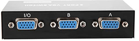 lvifloae 2 en 1 Sortie répartiteur de commutateur VGA synchronisation des données commutateur de Moniteur VGA répartiteur VGA pour 2 PC partageant 1 Moniteur et 3 périphériques