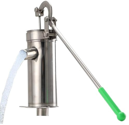 Hand Pump Deep Water - Boost Fountain, Manual water pump | Manual Well Water Suction Tool,10 m groundwater depth hand crank stainless steel water pump, Boost Fountain Stainless Steel for home, garden,