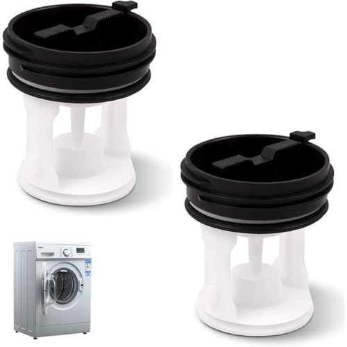 DIFLAX 2 Pezzi Filtro per Lavatrice, Filtro Fluff lavatrice, Filtro lanugine, Filtro lanugine setaccio per Lavatrice multimarca filtro lanugine inserto filtro, per Protezione Pompa di Scarico