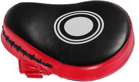 PRETYZOOM PU Boxing Focus Punch Pad Gloves for Mma Training Ergonomic Curved Hand Target for Karate Thai Kickboxing and Sparring Comfortable Padded Protection with Five-finger Design