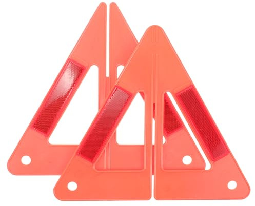 ibasenice Reflective Car Road Emergency Triangles Portable Warning Sign for Roadside Safety High Visibility Triangle Car Warning Tool for Breakdown Assistance