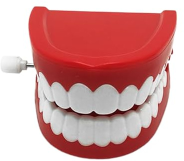 Giocattolo con denti sonaglianti | Per alleviare lo stress e come articolo scherzo come regalo per feste, giocattolo scherzoso per dentizione e denti, per bambini, famiglia, amici, adulti e ragazze
