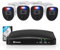 Swann Enforcer Home Security System, 8 Channel 4 Camera DVR CCTV, Wired Surveillance 1080p Full HD + 1TB HDD, Color Night Vision, Red & Blue Flashing Motion Lights, Alexa + Google, SWDVK-846804SL