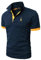 KUNJLELP Men's Regular-Fit Cotton Pique Polo Shirt Short Sleeve Golf Polos,Blue 01,M