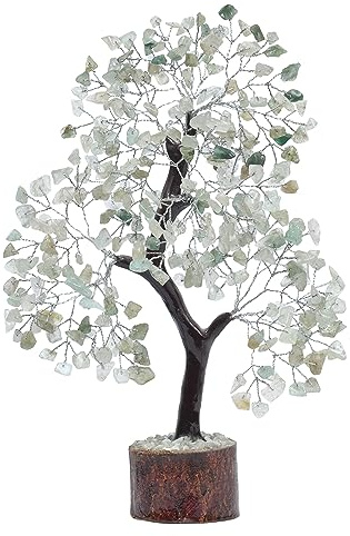 PYOR Jade Stone Bonsai Tree, Real Crystals And Stones, Crystal Tree Decor, Spiritual Gifts For Women, Money Desk, Decorations Living Room, Office Decor Green Jade-sw