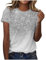 Glitzer Oberteile Damen Party Elegant Tshirt Sommer Lässig Tunika Tops Rundhals Mode Kurzarm Shirt Vintage Pailletten Sommershirts Casual Sport Laufshirt Vintage Leicht Bluse Longshirt