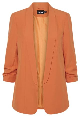 PIECES Pcbosella 3/4 Blazer Noos BC, Naranja Mandarina, L Mujeres