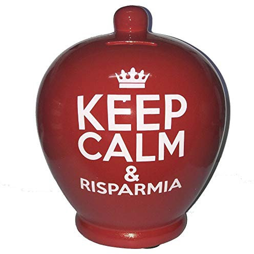 SALVADANAIO terracottaKEEP CALM & RISPARMIA N° 19 cod. 7226