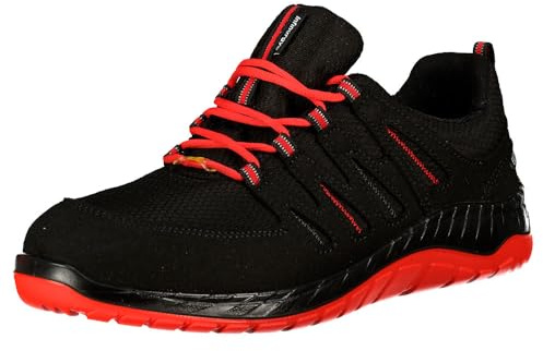 ELTEN unisex - vuxen Elten Sicherheitsschuhe Maddox Black-red Low S3, Herren, Sportlich, Leicht, Schwarz/Rot, StahlkappeIndustriella skor
