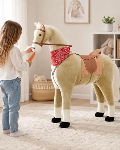 Sweety Toys 10363 ståhäst Haflinger ridhäst beige 105 cm