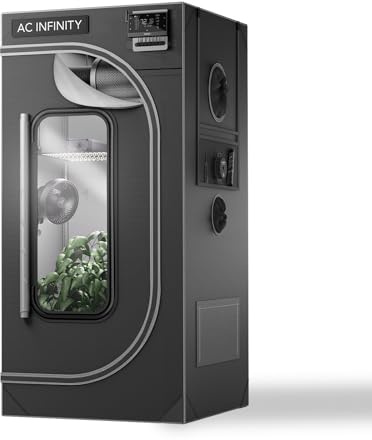 AC Infinity CLOUDLAB 632, Advance Grow Zelt 90 × 60 × 180 cm, 25 mm Stahlstangen, 2000D Mylar, laborgetestet höchste Reflexion, größtes Sichtfenster, Montageplatte für Controller, Indoor Growing