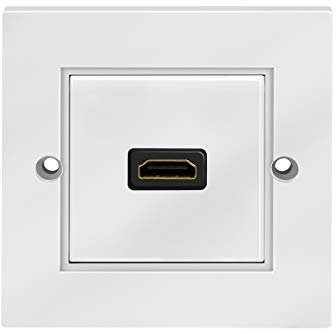BIGtec HDMI Dose Wanddose 1fach Anschluss Unterputz Montage Anschlussdose Einbaudose 1X A Buchse - 1X A Buchse HDMI High Speed with Ethernet 3D Full HD HDTV 8K 4K 2160p