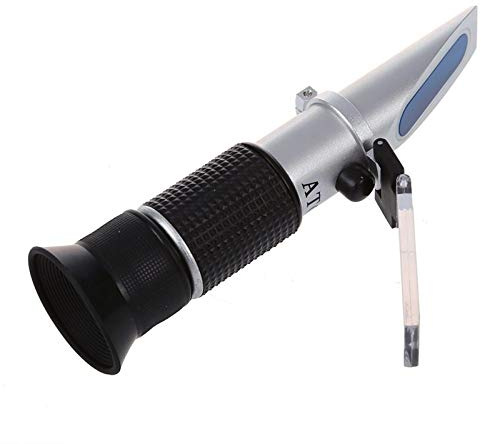 FVRYCA Hand Held Tester Tool 4 in 1 Engine Fluid Glycol Antifreeze Freezing Point Car Battery Refractometer ATC with The Box