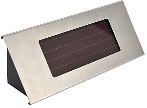 Targa solare per numero civico, luce per numero civico a LED in acciaio inossidabile Luce grande per numero civico a LED adatta per ville, comunità, magazzini