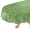Tischdecke abwaschbar Wachstuch Wachstuchtischdecke Oval 140 x 200cm Schnittkante Leinen Textil Optik Grün Gartentischdecke Wachstuch