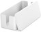 deleyCON Boîtier de Gestion des Câbles - 40,5cm x 15,3cm x 13cm - Plastique Robuste - 2 Guides Latéraux - Protection et Sécurité - Blanc