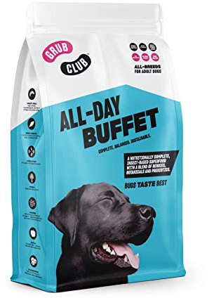 Insect Protein Superfood Hundefutter für gesunde, glückliche Hunde – hypoallergen, getreidefrei & ernährungsphysiologisch vollständig – ganztägiges Buffet (6 kg) GRUB CLUB