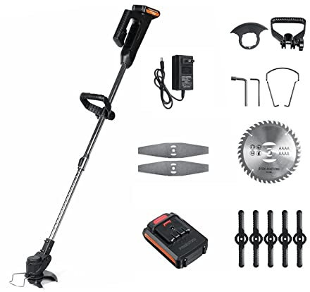 Taille-haie, coupe-herbe, cisaille à haie, Tondeuse à gazon électrique 1000W 24V avec batterie 22980mAh tondeuse à gazon sans fil longueur réglable outil de coupe d'élagage de jardin pour jardin, pelo