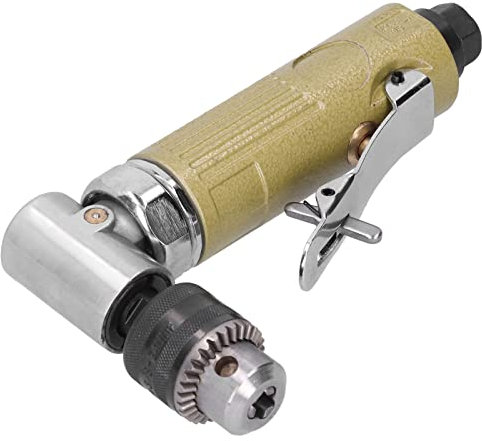 90 Degree Air Drill, Powerful Angle Drilling Machine Tapping Machine, Zinc Alloy 25000rpm 1/4 3/8, 24.1oz 0.2m³/min 90PSI, for Home Decoration, Carpentry Turning Holes, Etc