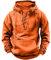 UHouse Hoodie Herren Kapuzenjacke Freizeit Pullover mit Kapuze Leichte Sweatshirt mit Kordelzug Vintage Arbeitspullover Bequeme Hoody Männer Fashion Herren-Sweatshirt Blitzangebote Orange XXL