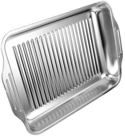 Gatuida Assiette à Poisson Acier Inoxydable Plateau Rectangulaire pour Cuisinière à Induction Rôtissoire Polyvalente pour Fruits de Mer et Homards Conception et Pratique