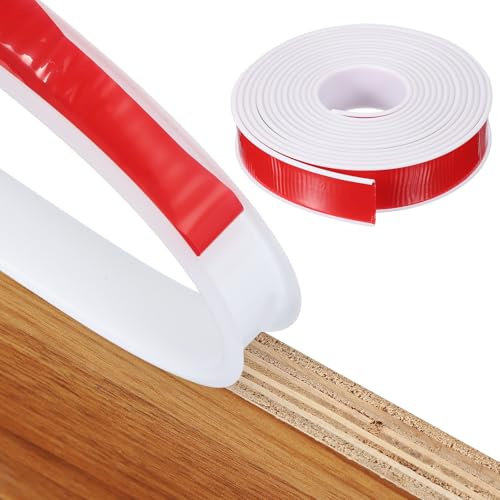 QUARKZMAN Bande de Chant en TPE Forme U autocollante 6m x 40mm (Blanc)