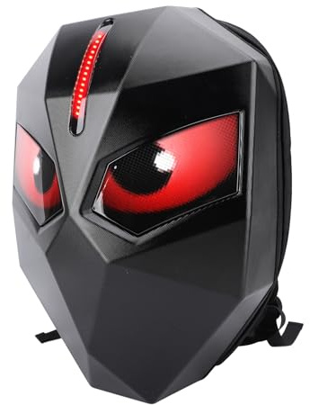 Luocute LED-motorcykelryggsäck, Programmerbar Skärm Gör-det-själv-ryggsäck med Stort Förvaringsutrymme och 3D-hårt Skal, för Resor och Daglig Användning