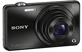 Sony DSC-WX220 Digitalkamera (18 Megapixel, 10-fach opt. Zoom, 6,8 cm (2,7 Zoll) LCD-Display, NFC, WiFi) schwarz