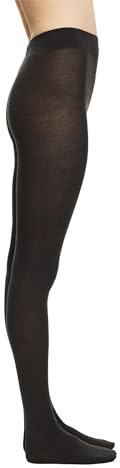 ESPRIT Plain W Ti cotone lana spessi tinta unita 1 pezzo, Collant Donna, Nero Black 3000-O, 38-40
