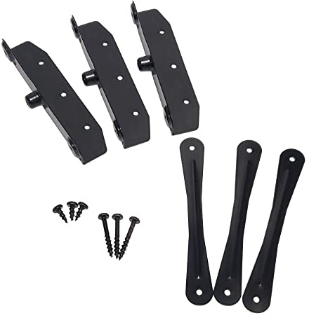 Decorex Hardware Heavy Duty Stainless Steel Louvers Hardware Kit - Black E-Coated Outdoor Shutter System for Pergolas & Privacy Screens Complete DIY Set (22 Brackets + 10 Actuators + Screws) - DHLH-02