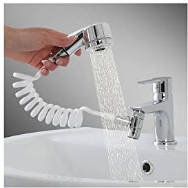 Doccino Easy Universale, Doccino Per Lavandino, Doccetta Per Doccia, Sifone Da Cucina, Facile Da Installare, Fissaggio Con Bioadesivo, Pratico E Compatto