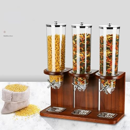 WOTZOV Dispensador de Cereales para Alimentos Secos, Almacenamiento hermético para Cocina para Frutos Secos, legumbres, bocadillos, Dulces, para el hogar, la Oficina, el Hotel,