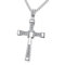 FULISONG 925 Sterling Silber Kreuz Halskette Dominic Toretto Vin Diesel in Fast and Furious Halskette Geschenk for alle(22G,50cm)