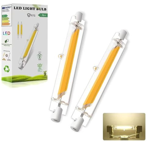 R7S LED 118mm Dimmbar Lampen, 20W LE D R7S Glühbirne Ersatz für 200W Halogenstäbe, R7 S LED Stab Lampen Naturweiß 4000K 2000LM Kein Flackern, 360°Abstrahlwinkel, LE D Leuchtmittel, 2PCS