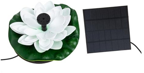 Sosoport Schwimmender Solarbrunnen Gartendekoration Solar Springbrunnen Pool Pumpe Teich Wasserfontäne Weiß 7v 1,2w Solarbetrieben für Garten Teichlandschaft