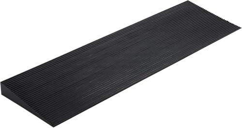 Rampa de umbral de 4,5 cm de inclinación de Goma Antideslizante para Puertas, calzadas, baños, pedestales elevados para sillas de Ruedas, Scooters, andadores y sillas de Ruedas (4,5cm elevar)