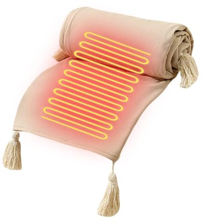 Sciallio Di Riscaldamento Elettrico USB - INVIONE FLEECE Riscaldati Da 150x80x1 Cm Con Impostazioni Di Calore Regolabili, Sciarpa Termica Leggera, Calda Per Collo Portatile Comoda Calda | Maniche Cope