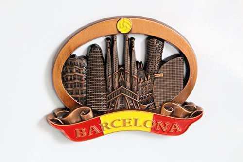 3D - BARCELONA SPAIN SAGRADA FAMILIA Metal Fridge Magnet Sticker City Holiday Souvenir Travel Memory on Refrigerator Gift