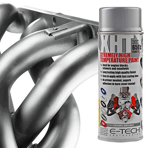 BITS4REASONS - NEW FORMULA E TECH XHT - XTREMELY HIGH TEMPERATURE (SILVER) PAINT HEAT RATED TO APPROX 650 C (1200 F)
