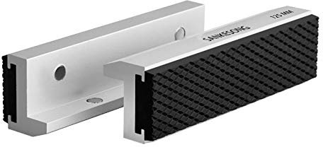 Mordaza para Taladradoras, Mordazas Blandas para Tornillo de Banco, Mordazas de Sujeción para Tornillo de Banco, Mordazas de Aluminio/prismas con Imán de Sujeción, Aleación de Aluminio + Caucho(125MM)