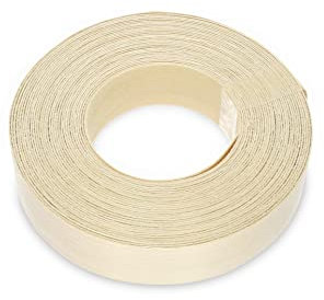 WoodPress® 22 mm Bois de Bouleau Véritable Bande de Chant en Placage Préencollé – Rouleau de 7,5 m – Application à Repasser Facile à Faire soi-même, Couvre Le Bord d'un Panneau MDF Standard