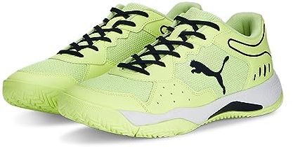 PUMA Unisex Scarpe da padel Solarsmash RCT, Fast Yellow-Navy-White, 40 EU
