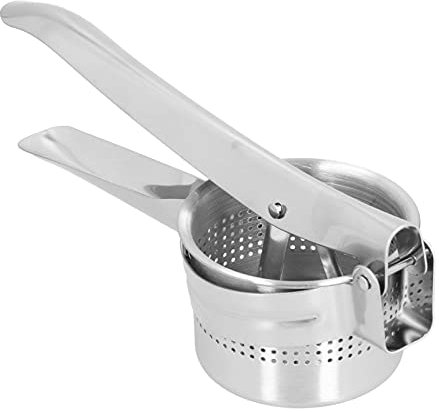 Schiacciapatate, Pressa per Patate in Acciaio Inossidabile, Pressa Manuale per Frutta e Verdura 3 in 1, Schiacciapatate da per Patate, Verdura e Frutta