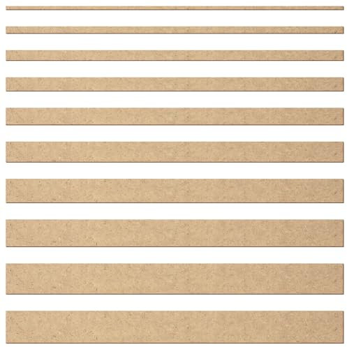 Listones de MDF y HDF de 3 mm – Tiras de MDF – 100 cm de largo – Ancho 1 – 10 cm a elegir, paquete con: 50 unidades, ancho: 6 cm