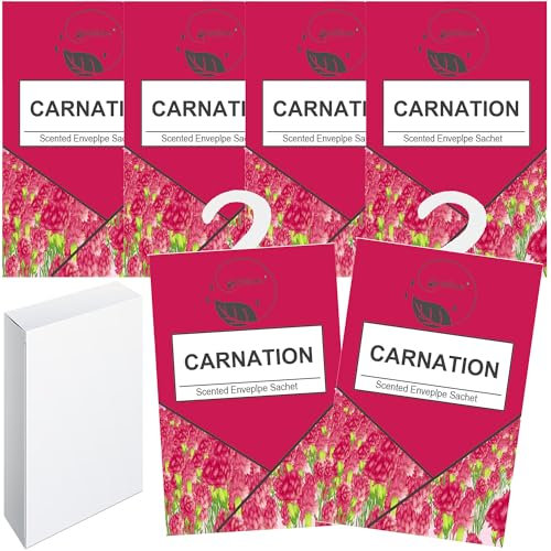 6pcs Profuma Armadio Vestiti, Profumatori Armadio e Cassetti, Profumatore Auto, Profumo Aromi Sacchetti Lavanda Profumati per Armadio Cassetti Armadietti, Scarpiera Deodorante Armadio (garofano)