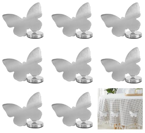 8 pezzi di peso per tovaglia magnetica a forma di farfalla, per esterni, 55 g, peso per tovaglie, tende, tende da doccia, frigoriferi