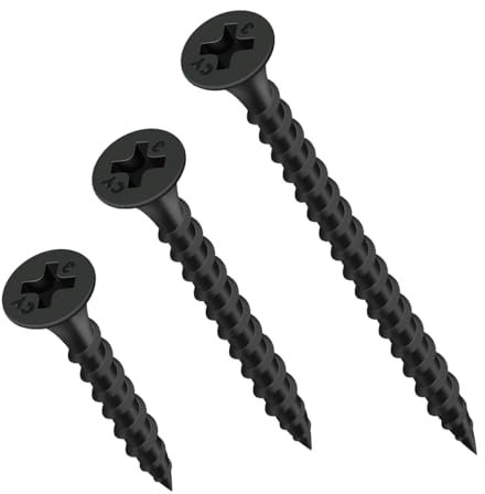 FOMGIIN Tornillos Negros para Paneles de Yeso M3.5 x 40 mm, 100 Piezas Pladur Autorroscantes Cabeza Avellanada Phillips Autorroscante, Tornillos Instalación de Paneles de Yeso en Madera