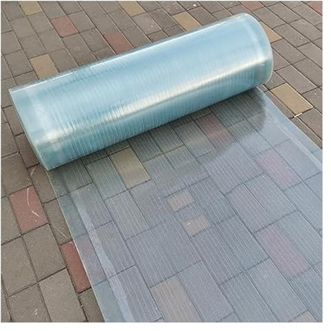 UHEKC Panneaux de Toit en Polycarbonate Tole Ondulee Transparente, Panneau Polycarbonate Plaque de Remplacement 0,8mm, Toiture Abri de Jardin(0.8x3m)