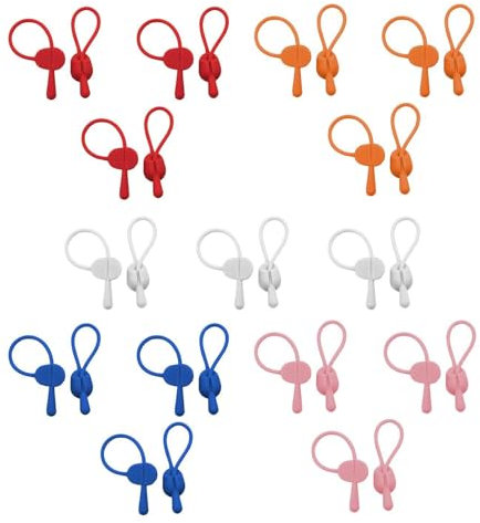 CWPFVQA 15 Uds. De Cuerda De Silicona, Bridas Reutilizables, Multicolor, Silicona